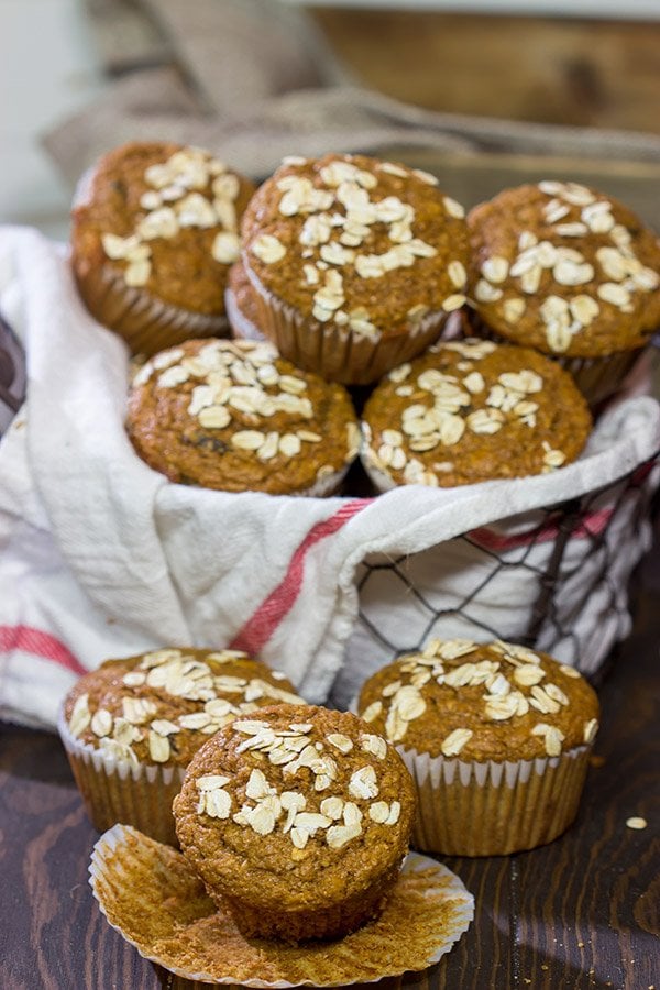 These Gingerbread Bran Muffins are packed with cinnamon, spice and everything nice!  A batch of these muffins is perfect for holiday breakfast!