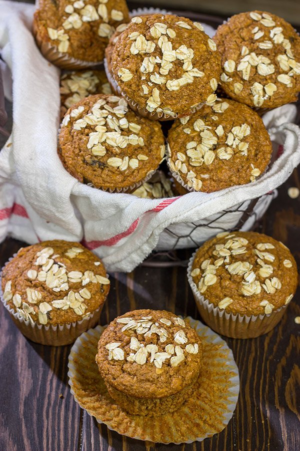 These Gingerbread Bran Muffins are packed with cinnamon, spice and everything nice!  A batch of these muffins is perfect for holiday breakfast!