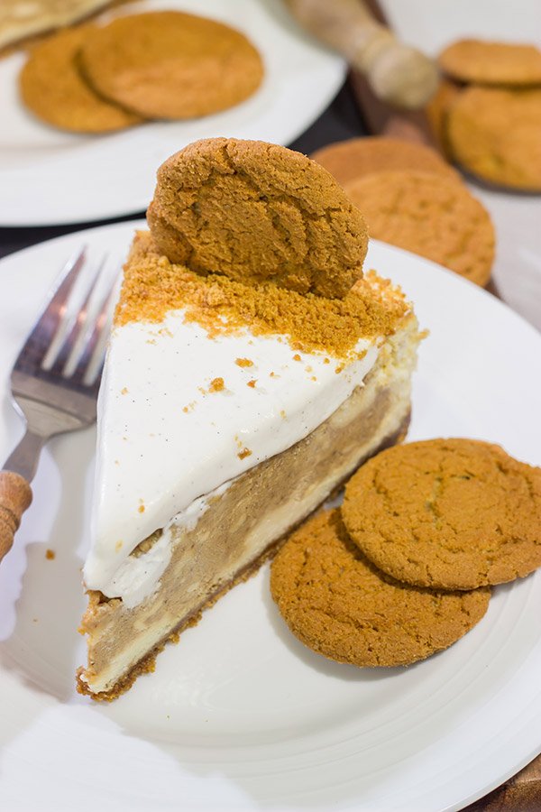 This Gingerbread Swirl Cheesecake is a fun and festive holiday dessert...just make sure to save a slice for Santa!