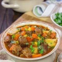 Also known as a community stew, a Mulligan Stew is a tasty way to bring folks together. This beef and potato stew is ideal comfort food on a chilly winter day!