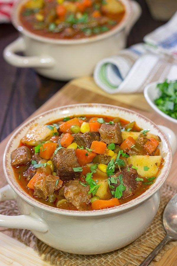 Also known as a community stew, a Mulligan Stew is a tasty way to bring folks together.  This beef and potato stew is ideal comfort food on a chilly winter day!