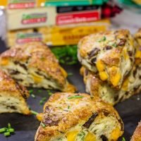 Packed with crispy bacon and melty cheese, these tasty Bacon Cheddar Scones are perfect for either morning brunch or as a side dish along with a bowl of soup!