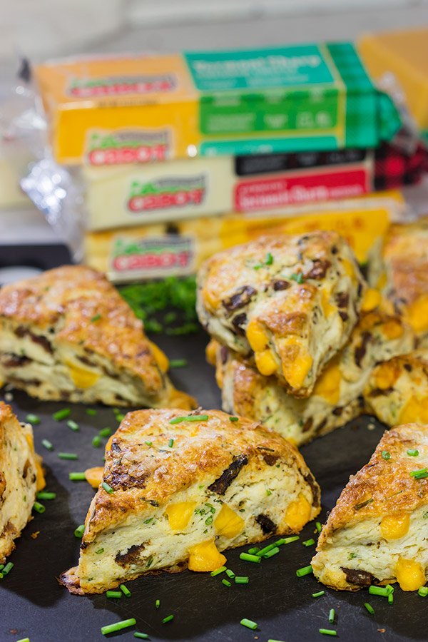 Packed with crispy bacon and melty cheese, these tasty Bacon Cheddar Scones are perfect for either morning brunch or as a side dish along with a bowl of soup!