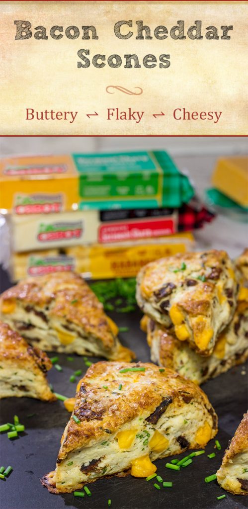 Packed with crispy bacon and melty cheese, these tasty Bacon Cheddar Scones are perfect for either morning brunch or as a side dish along with a bowl of soup!