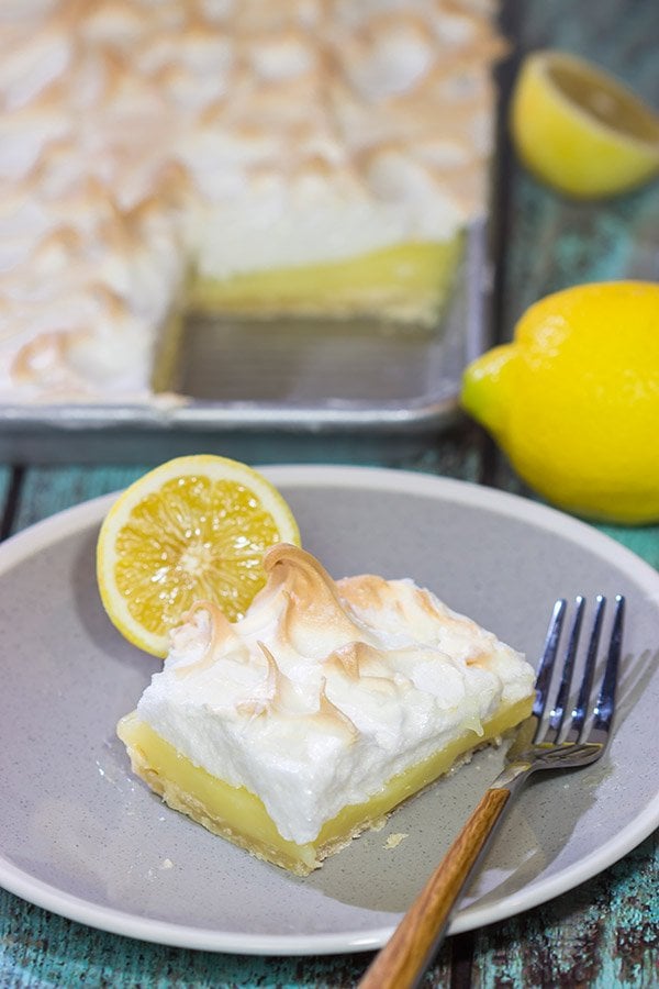 Looking to feed a bunch of folks for a summer picnic?  Then put this Lemon Meringue Slab Pie on the menu!  It's a lot of pie...in the best way possible!