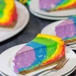 Forget looking for that elusive pot of gold...go for the sure thing!  Grab a slice of this delicious Rainbow Cheesecake, and celebrate St. Patrick's Day in style!