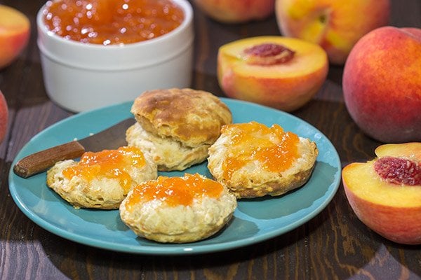 Love peaches? Me, too! This Fresh Peach Jam is a tasty (and surprisingly easy) way to enjoy the flavor of ripe summer peaches!