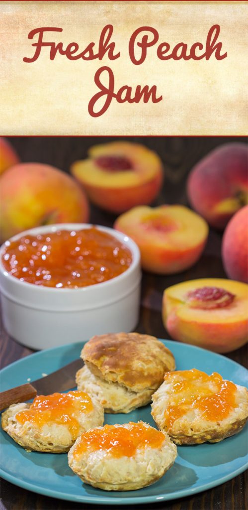 Love peaches? Me, too! This Fresh Peach Jam is a tasty (and surprisingly easy) way to enjoy the flavor of ripe summer peaches!