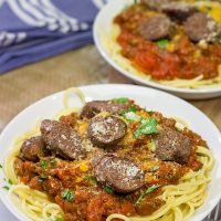 Seasoned with traditional Italian sausage herbs and spices, this Homemade Italian Style Beef Sausage is a fun twist - and it makes for the best meat sauce ever!