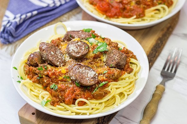 Seasoned with traditional Italian sausage herbs and spices, this Homemade Italian Style Beef Sausage is a fun twist - and it makes for the best meat sauce ever!