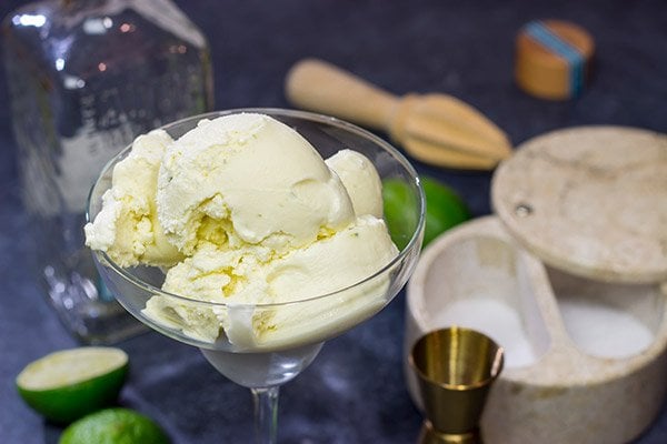 Celebrate the arrival of warmer summer days with a batch of boozy Margarita Ice Cream.  It's 5 o'clock somewhere!