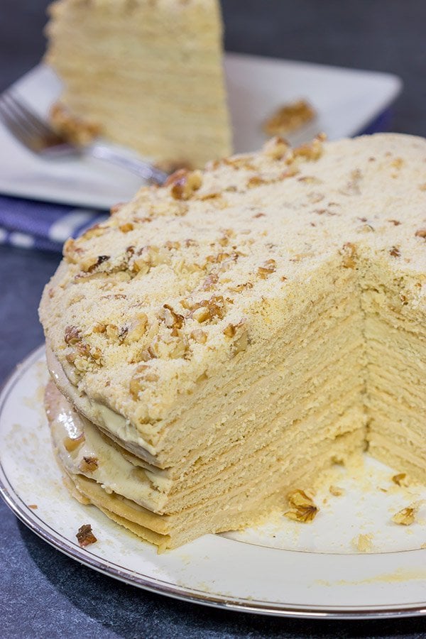 Medovik, also known as Czech Honey Cake, is a popular (and delicious) sweet treat.  There are 15 layers of goodness on this dessert...take a bite today!