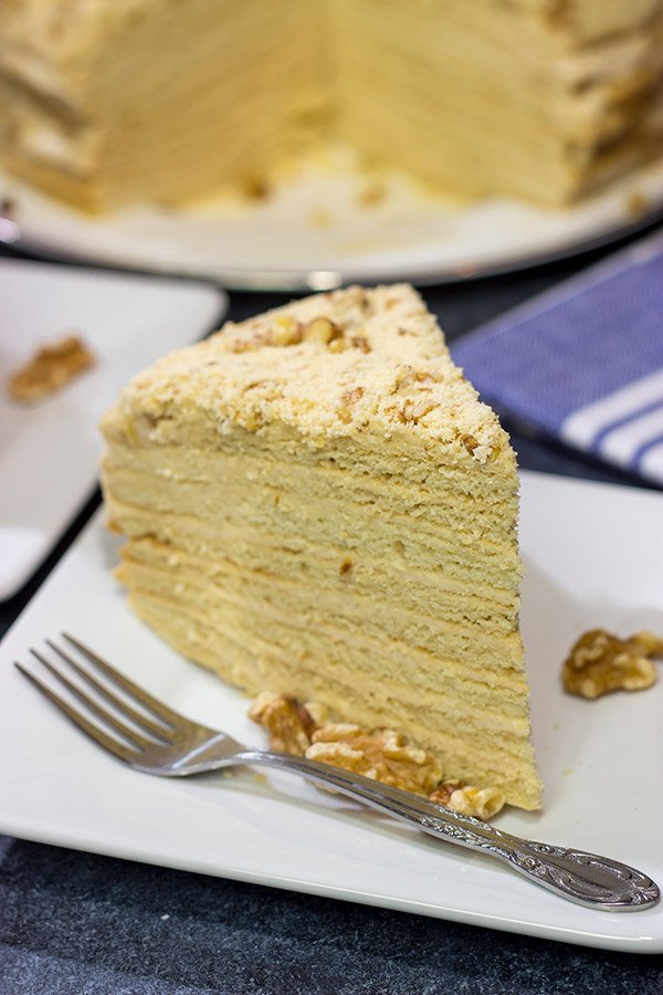 Medovik, also known as Czech Honey Cake, is a popular (and delicious) sweet treat.  There are 15 layers of goodness on this dessert...take a bite today!