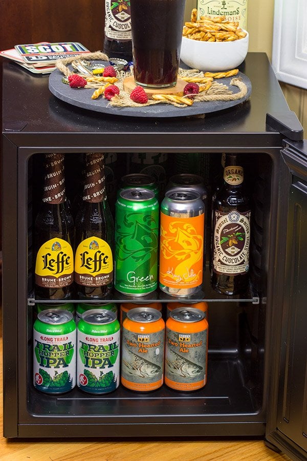 Have you ever tried layering beers?  This Chocolate Raspberry Stout is a fun combination of flavors!  It starts with raspberry taste at first, but finishes with chocolate.  Cheers!