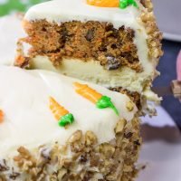Would you like a slice of carrot cake or a slice of cheesecake? Skip that question and make this Carrot Cake Cheesecake Cake!