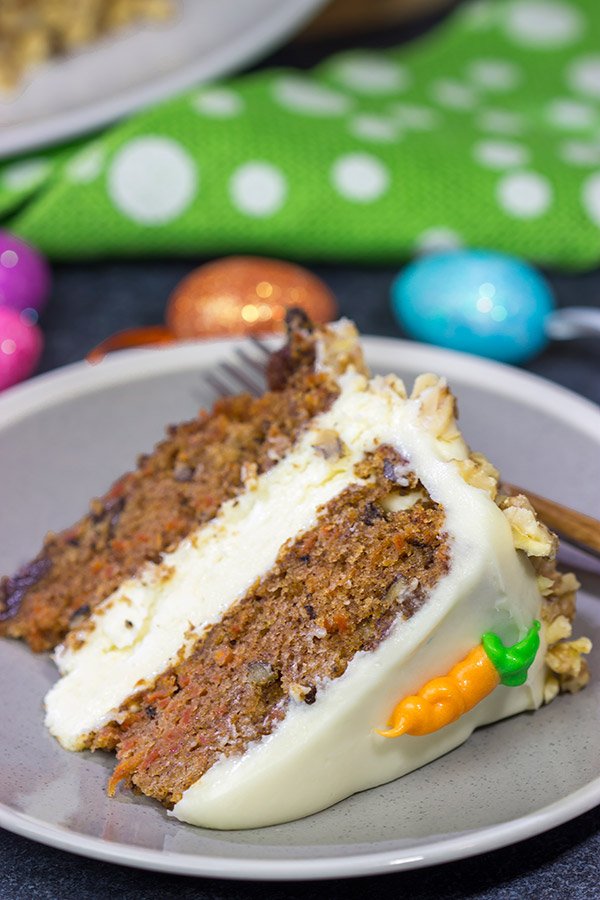 Would you like a slice of carrot cake or a slice of cheesecake? Skip that question and make this Carrot Cake Cheesecake Cake!
