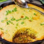 Chili and cornbread are classic companions, but who says they need to be separate?  Combine the two together in this one-pot Chili Cornbread Casserole!