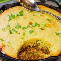 Chili and cornbread are classic companions, but who says they need to be separate? Combine the two together in this one-pot Chili Cornbread Casserole!