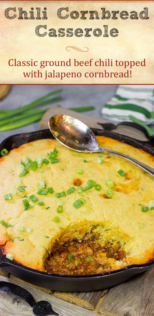 Chili and cornbread are classic companions, but who says they need to be separate? Combine the two together in this one-pot Chili Cornbread Casserole!