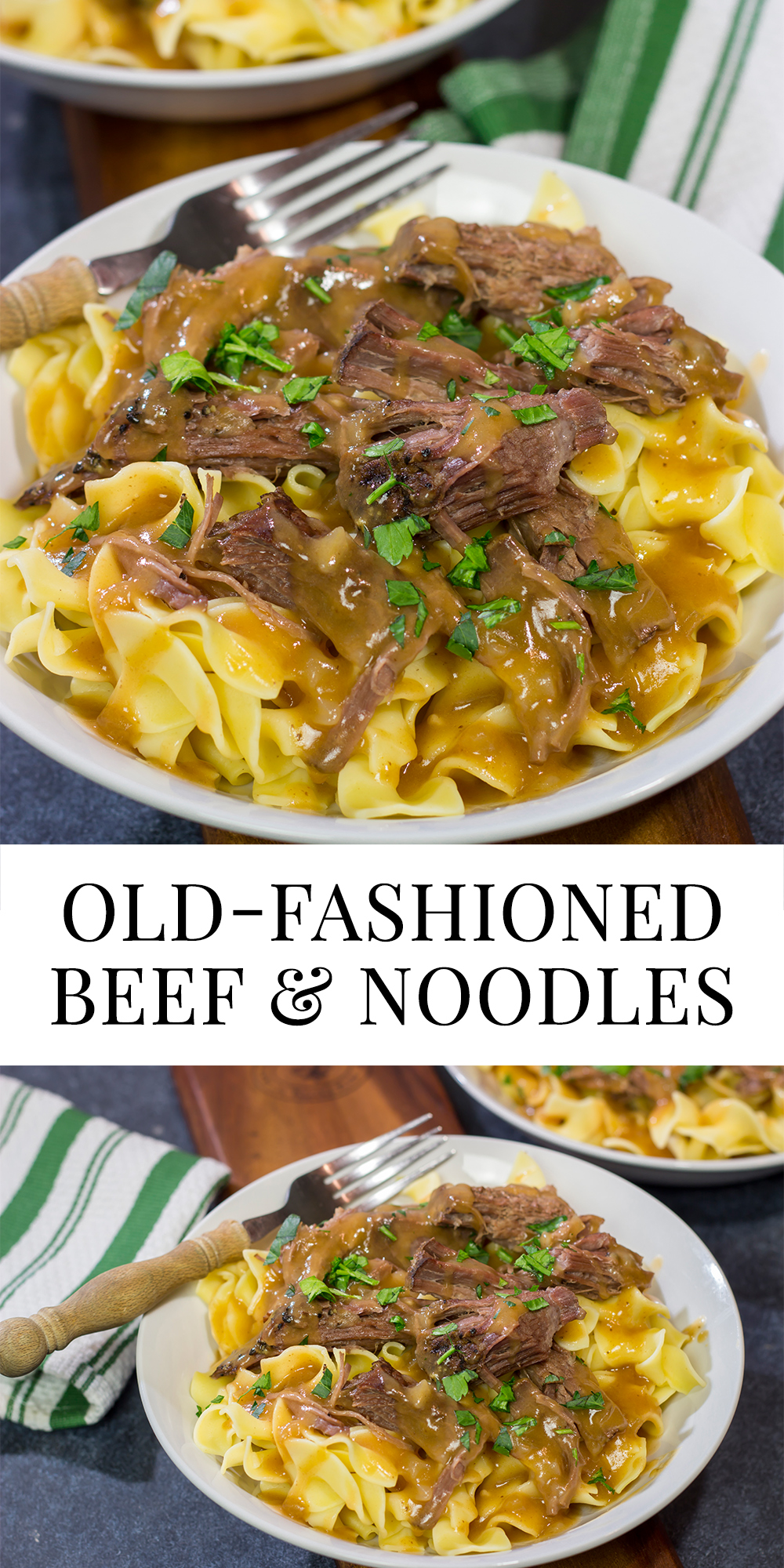 This Old Fashioned Beef & Noodles recipe is just like Grandma used to make - talk about comfort food at it's best!