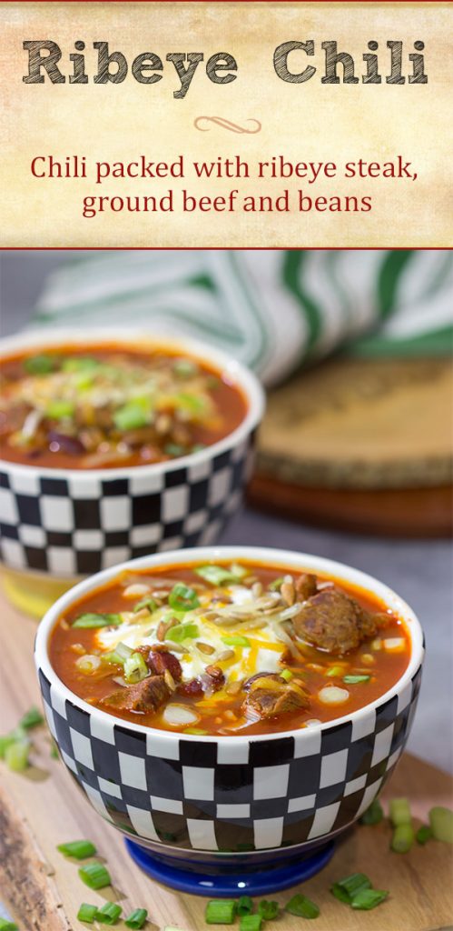 This flavorful Ribeye Chili is packed with smoky, beefy flavor. It's a great way to warm the belly on a cold winter day!