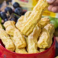Looking for a tasty party appetizer?  Or a snack for movie night in the basement?  Put a batch of these Southern Cheese Straws on the menu!