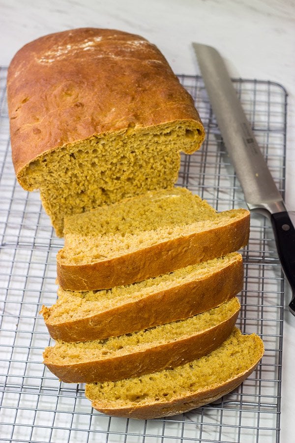 Lightly sweetened with cornmeal and molasses, Anadama Bread is a classic New England bread. It's a unique (and delicious) bread recipe!