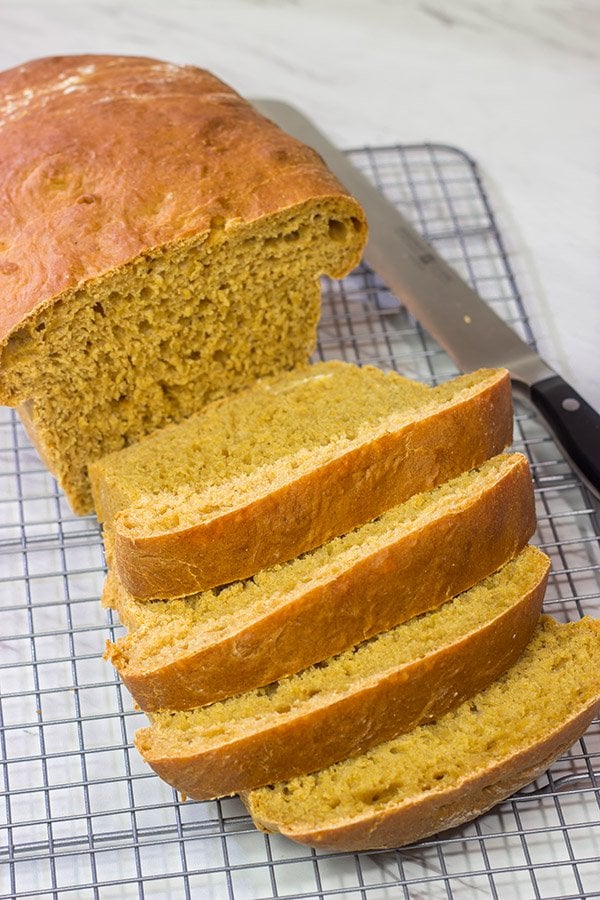 Lightly sweetened with cornmeal and molasses, Anadama Bread is a classic New England bread. It's a unique (and delicious) bread recipe!
