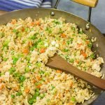 Making the rice in advance and using a rotisserie chicken makes this Easy Chicken Fried Rice a meal that comes together in just 10 minutes...yup, 10 minutes!