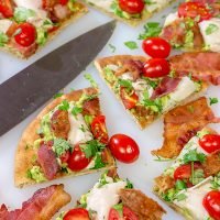 This Avocado Club Flatbread is a cross between guacamole, avocado toast and a California club sandwich - and it's delicious!