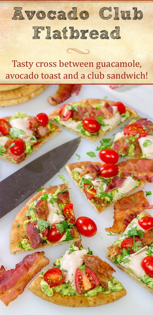 This Avocado Club Flatbread is a cross between guacamole, avocado toast and a California club sandwich - and it's delicious!