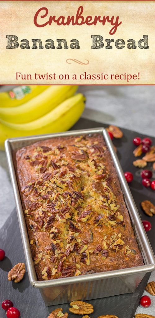 Extra cranberry sauce? Not a problem! Mix it into this Cranberry Banana Bread for a morning treat that'll have the whole family asking for more!