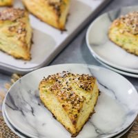 If everything seasoning is good on a bagel, then it's great on these Everything Bagel Scones! Serve for brunch or alongside a hot bowl of tomato soup!