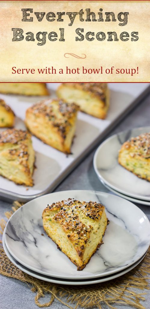 If everything seasoning is good on a bagel, then it's great on these Everything Bagel Scones! Serve for brunch or alongside a hot bowl of tomato soup!