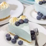 Featuring a creamy cheesecake on top of a vanilla wafer crust, this No Bake Blueberry Cheesecake is perfect for hot summer days!