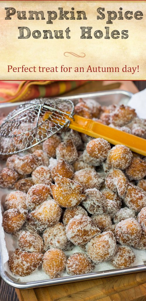 Packed with real pumpkin and your favorite baking spices, these Pumpkin Spice Donut Holes are an amazing way to celebrate Autumn!