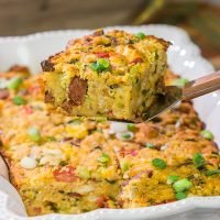 Put a Cajun spin on a classic Autumn recipe with this Cajun Cornbread Biscuit Dressing! From cornbread to biscuits to Andouille sausage, this recipe includes a number of Southern favorites!