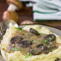 Up your gravy game...by adding mushrooms!  This Mushroom Gravy is a fun way to add a new flavor to an old favorite!