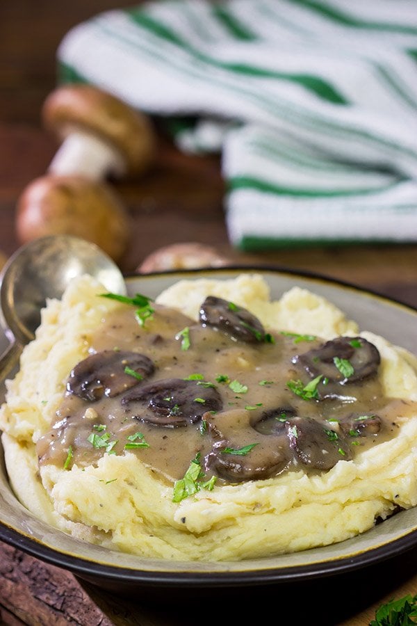 Up your gravy game...by adding mushrooms! This Mushroom Gravy is a fun way to add a new flavor to an old favorite!