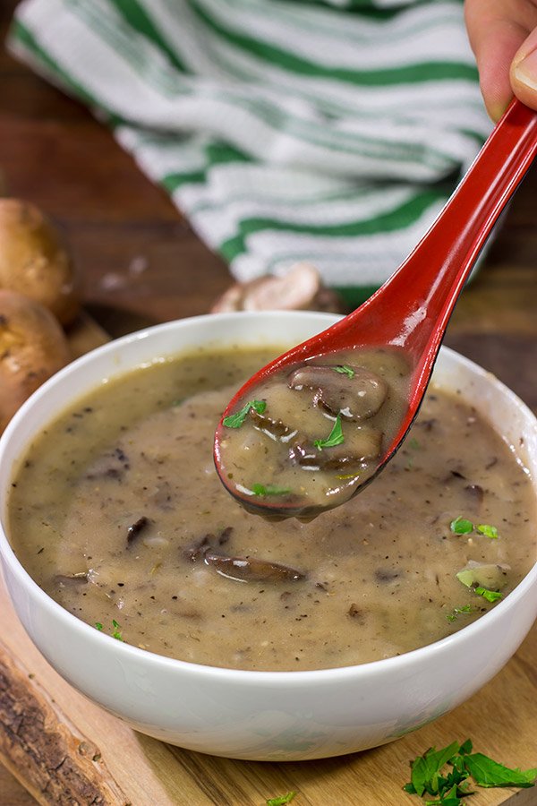 Up your gravy game...by adding mushrooms!  This Mushroom Gravy is a fun way to add a new flavor to an old favorite!