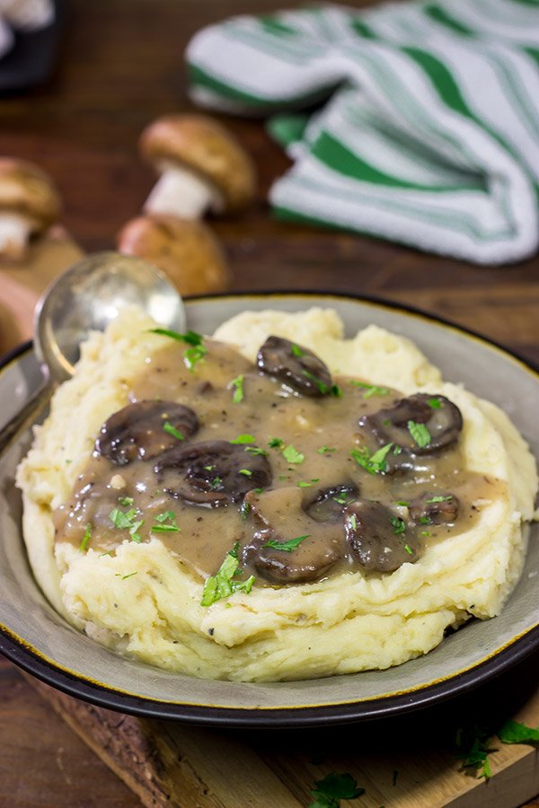 Up your gravy game...by adding mushrooms!  This Mushroom Gravy is a fun way to add a new flavor to an old favorite!