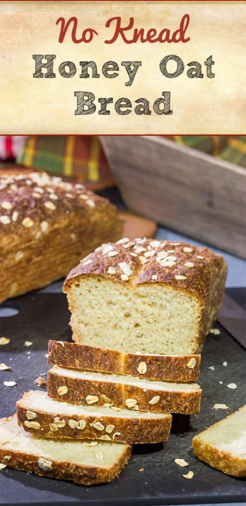 Think baking homemade bread is too hard? Think again! This No Knead Honey Oat Bread is easy to make...oh, and it tastes amazing, too!