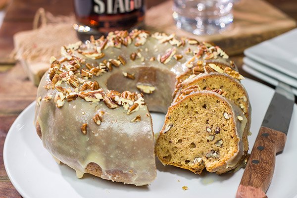 Open up a bottle of bourbon...and bake a cake!  This Bourbon Spice Bundt Cake is packed with warming baking spices.  It's a delicious way to celebrate the arrival of cooler temperatures!