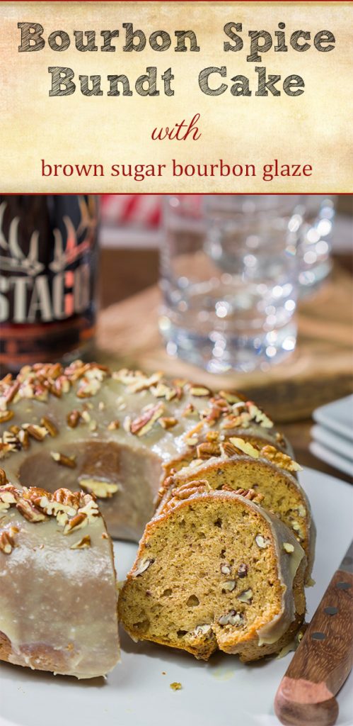 Open up a bottle of bourbon...and bake a cake!  This Bourbon Spice Bundt Cake is packed with warming baking spices.  It's a delicious way to celebrate the arrival of cooler temperatures!
