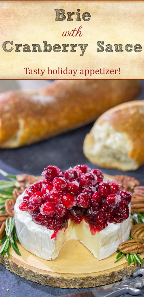 Looking for a unique holiday appetizer? This Brie with Cranberry Sauce is an easy but impressive appetizer to make - it's perfect for holiday get-togethers!