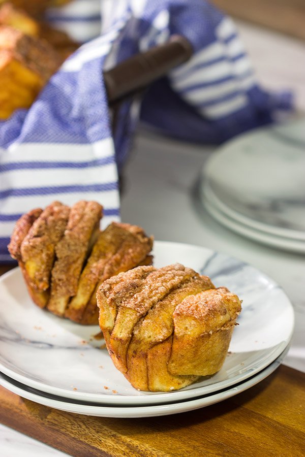 Put a sweet spin on the classic dinner roll with a batch of these Cinnamon Sugar Butterflake Rolls.  They're a fun, unique treat for brunch or dessert!