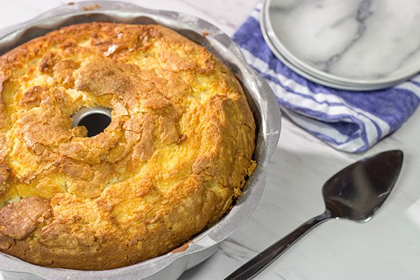 Looking for a tasty dessert idea?  Try using cream cheese in place of some of the butter in a pound cake.  This Cream Cheese Pound Cake is a fun and unique sweet treat!