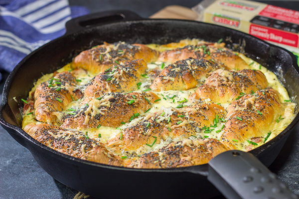 This Ham and Cheese Croissant Casserole is packed with flavor, and it makes for a unique and delicious meal any time of the day!