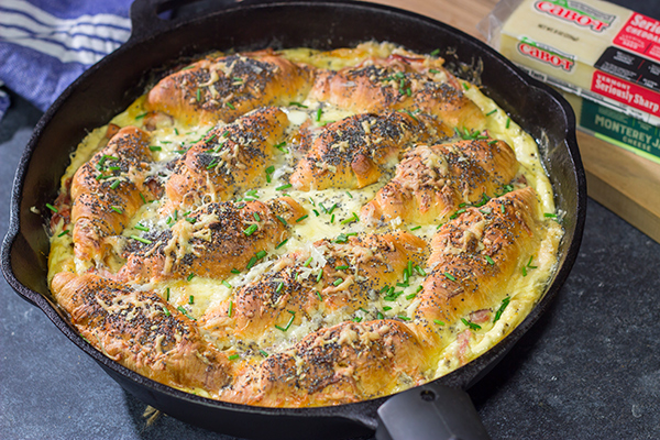 This Ham and Cheese Croissant Casserole is packed with flavor, and it makes for a unique and delicious meal any time of the day!