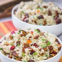 Packed with pecans, dried cranberries and carrots, this Pecan Rice Pilaf is a flavorful side dish for any season!